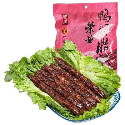 鸭肝腊肠荣业500g咸甜风味特产