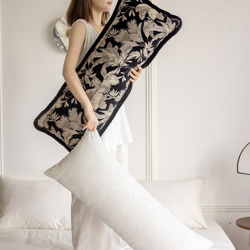 轻奢黑白沙发抱枕长条腰女生枕靠背专用床上枕睡觉枕床头靠垫客厅