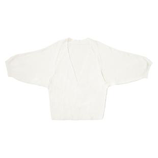 知则原创汉元素外套中长款针织开衫春季宽松国风羊毛衣【雪缀云】