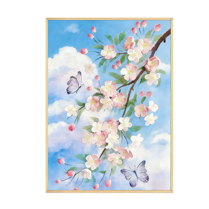 海堂花2026新款钻石画简约清新风景年轻人手工点砖石秀贴钻十字绣