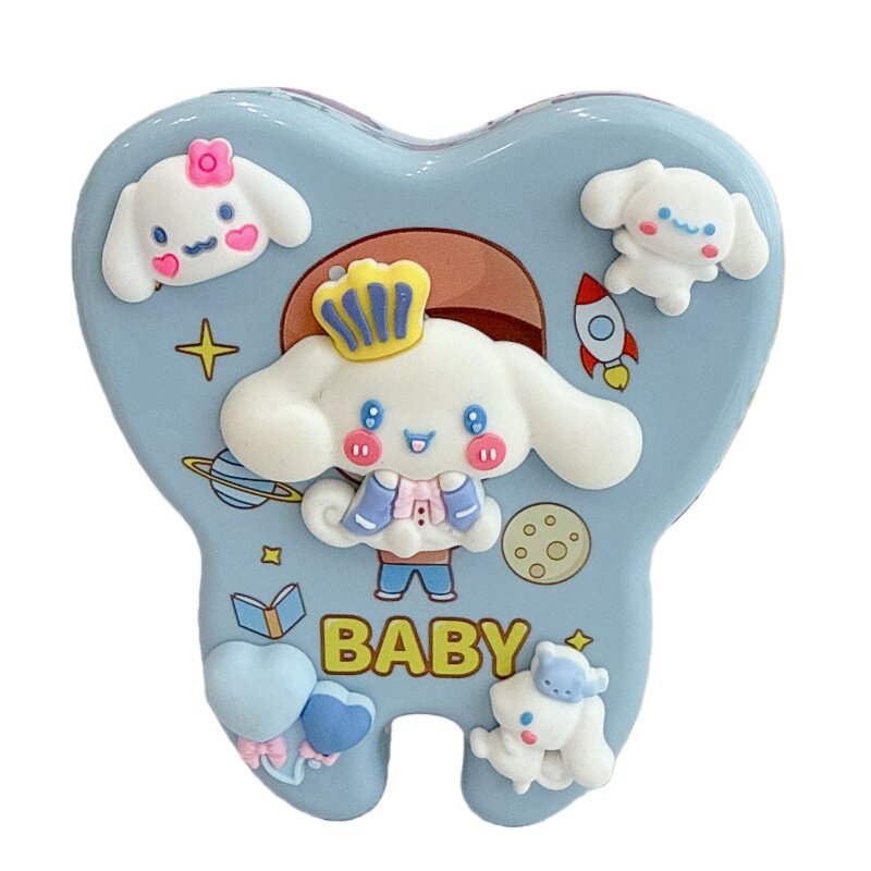 卡通乳牙收纳盒儿童牙齿胎毛纪念收藏换牙保存收集瓶储存男孩女孩
