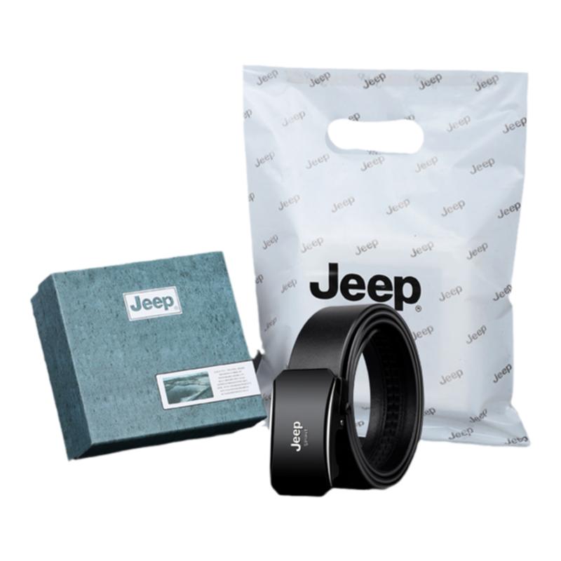 jeep正品真皮男士皮带自动扣