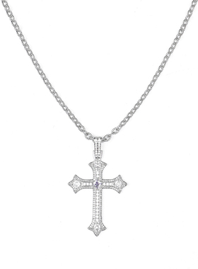 CIYAVENI原创设计中世纪镶钻复古巴洛克十字架欧美轻奢百搭项链