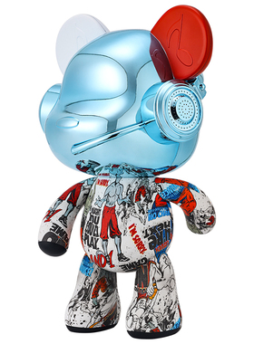 网红暴力熊ABS材质轻奢办公摆件