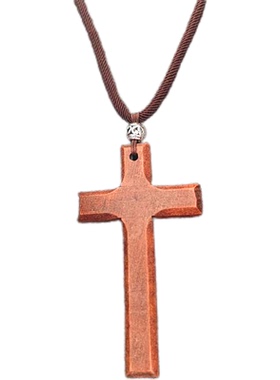 桃木十字架原创复古设计车挂平安