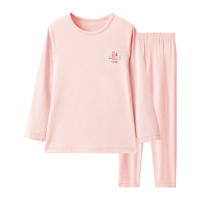 红豆儿童秋冬蚕丝内衣套装