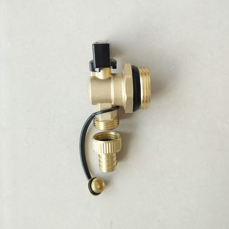 全铜1寸6分通用地暖分水器放水阀家用地热排气阀暖气片排水阀