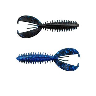 ESFISHING路亚假饵反螺纹扰流软饵切割虾9厘米8条fishing bait