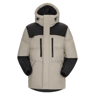 骆驼男装羽绒服男冬季新款加厚外套户外鸭绒保暖短款排骨连帽情侣