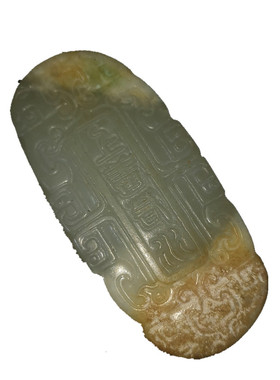 中国风玉石雕刻牌子古风吊坠男士