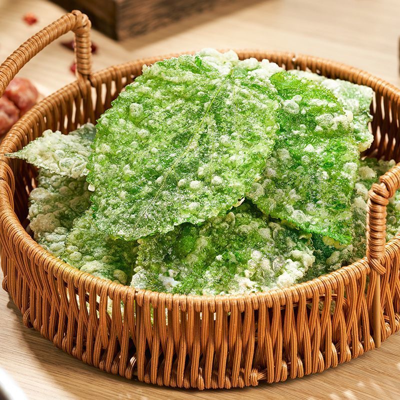整箱速冻香酥翠叶油炸桑叶半成品
