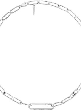 CK优雅回形针镶钻项链女士