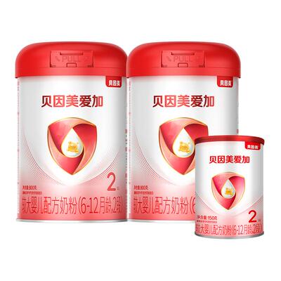 贝因美爱加2段奶粉1750g含OPN