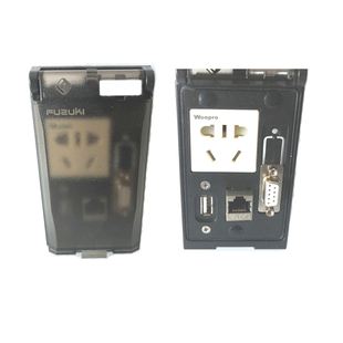 现货FUZUKI富崎MSDD10660前置面板国标五孔插座 RJ45网口 USB串口