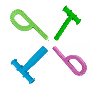 美国红色T字牙胶咬胶棒语言咀嚼口肌言语训练唐氏自闭症失语康复