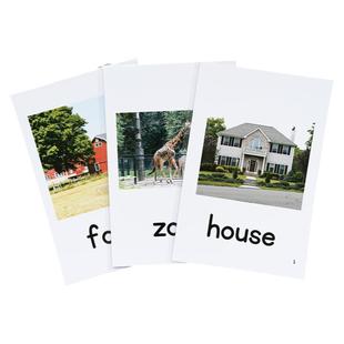 场所地点空间场景英语单词认知塑封卡片儿童学习闪卡英文早教教具