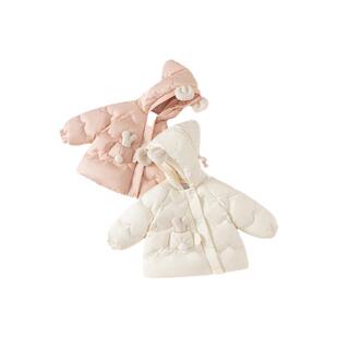 儿童羽绒服女童羽绒服女宝宝羽绒服小女孩羽绒服90白鸭绒冬季保暖