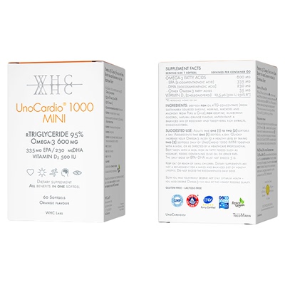 WHC小金蛋高纯度鱼油60粒