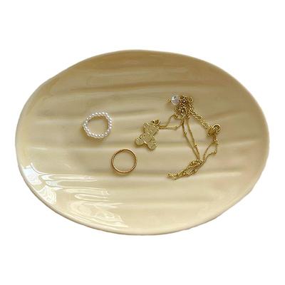 可爱简约奶黄色贝壳形小碟子