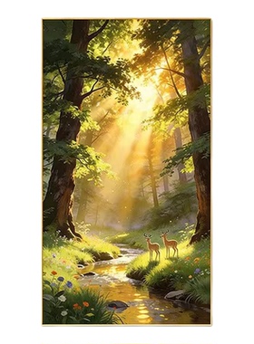 旭日东升客厅玄关挂画靠山装饰画