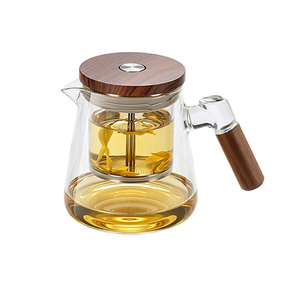 飘逸杯按压式一键茶水分离泡茶壶