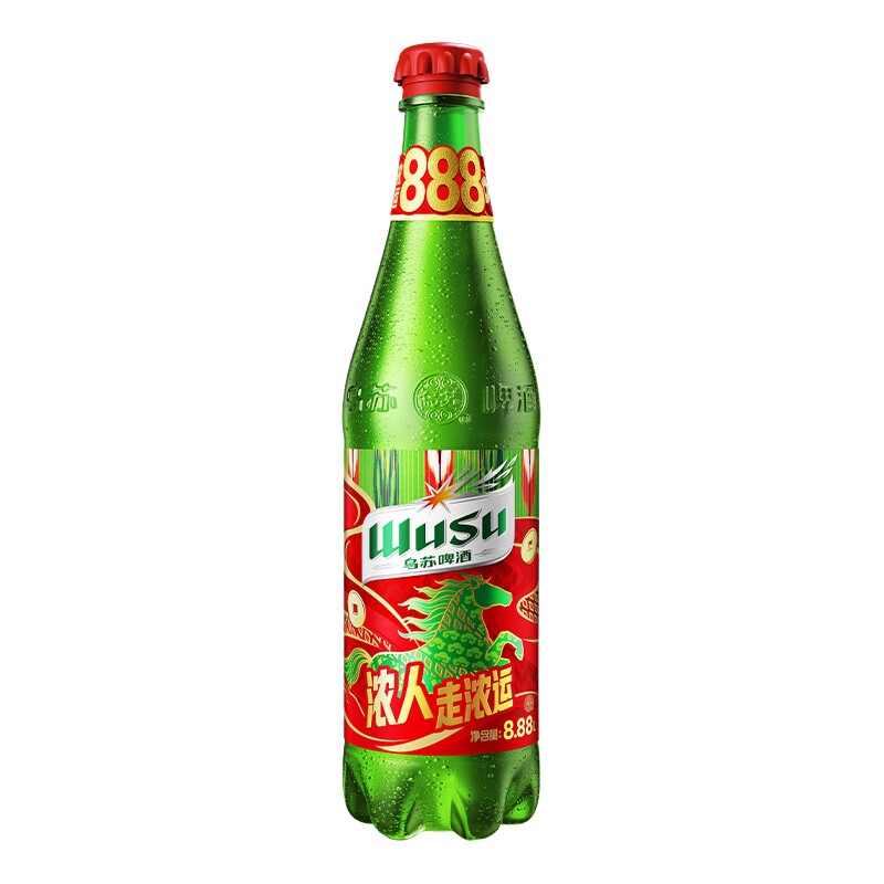 嘉士伯乌苏啤酒8.88L+精酿1L升超大瓶装888精酿麦芽浓人888瓶聚会