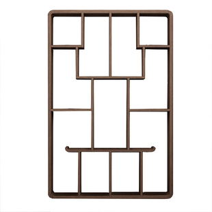 博古架实木中式壁挂式挂墙上置物架多宝阁现代简约摆件茶壶展示架