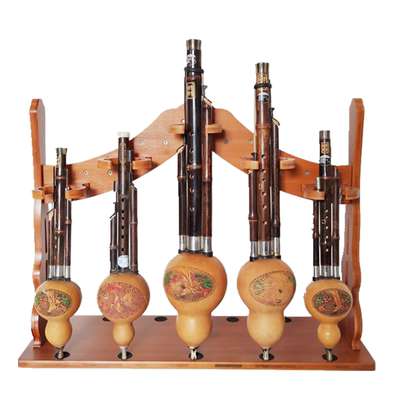 民族乐器葫芦丝座架倒放排水笛子