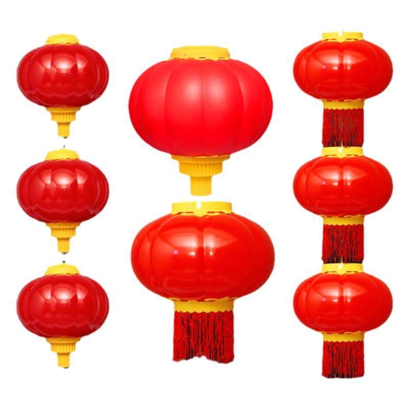 户外防水亚克力LED亮化红灯笼串