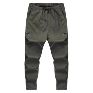 加绒加厚劳保工装裤冬季电焊防烫耐磨裤子工地纯棉保暖弹力工作裤