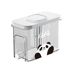 川岛屋冷水壶熊猫冰箱带龙头冷泡茶壶凉水壶大容量家用果汁饮料桶