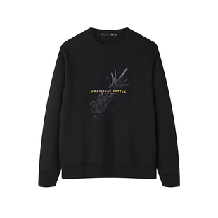 HLA/海澜之家三体联名系列卫衣2026春夏新款圆领五明治印花上衣男