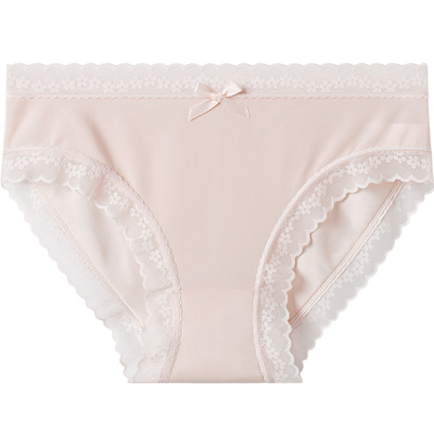 OOCO/橙之色蕾丝边冰丝女士内裤