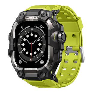 适用AppleWatch Ultra3/2/1代金属改装壳苹果手表iwatch10高性能硅胶表带S11一体氟橡胶运动表带45/46/49mm