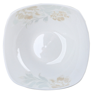 6个装骨瓷纯白餐具家用陶瓷沙拉碗方形日式碗菜碗米饭小碗面碗