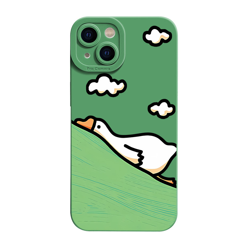 鸭子苹果18手机壳iphone14pro max保护mini套12苹果16pro硅胶17液态7plus全包8软15壳6卡通se创意13适用Ultra