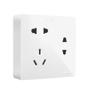 德力西官方旗舰店开关插座明装七孔多孔墙壁家用电源面板明线158