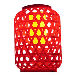 太阳能红灯笼户外庭院阳台氛围灯新年春节装饰吊灯家用别墅竹编灯