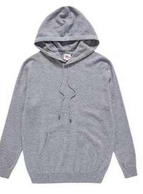长袖带帽休闲纯色保暖毛衣新品