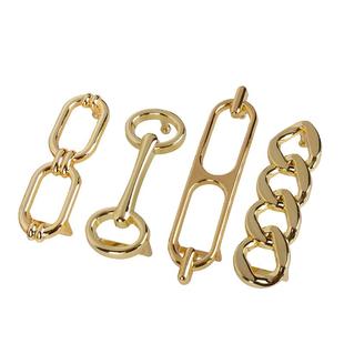 H家新款kelly皮带头女士合金平滑扣头金色裤腰带扣1.4cm配件卡扣