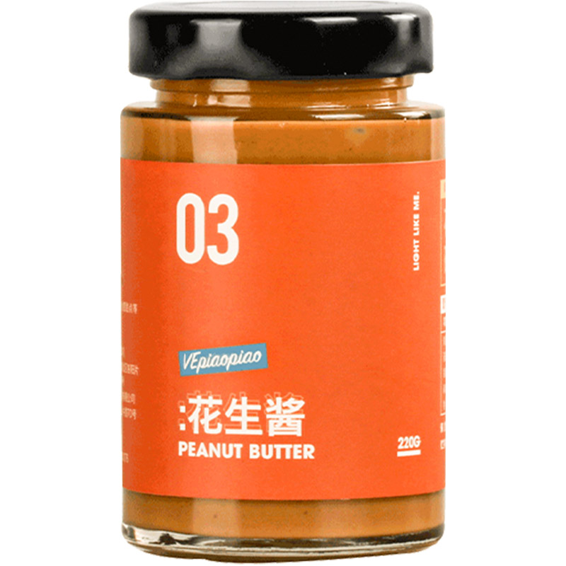VEpiaopiao 纯花生酱 不加白糖非遗工艺低速石磨三明治吐司面包酱