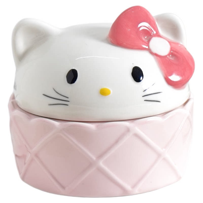 hellokitty陶瓷碗烟灰缸可爱少女心卡通收纳罐客厅卧室装饰摆件
