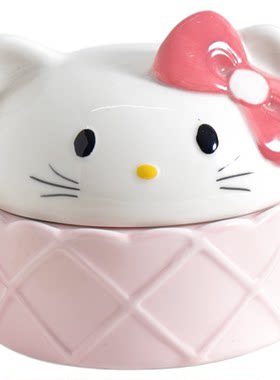 hellokitty陶瓷碗烟灰缸可爱少女心卡通收纳罐客厅卧室装饰摆件