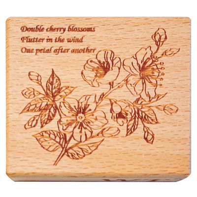 WT正品花朵手帐木质印章