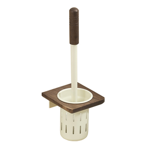 美拉德胡桃木卫生间马桶刷架子厕所刷架马桶刷杯套装壁挂坐便器刷