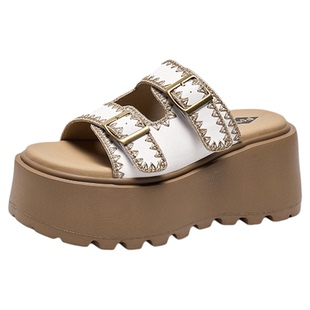 LeeCooper厚底拖鞋外穿女款2026新款春夏小个子8cm增高一脚蹬女鞋