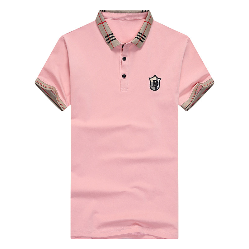 男士短袖t恤棉质翻领半袖polo衫简约休闲反领男装夏天有领衣服土