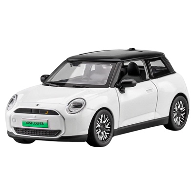 宝马minicooper新能源小汽车模型合金仿真车模摆件迷你玩具车男孩