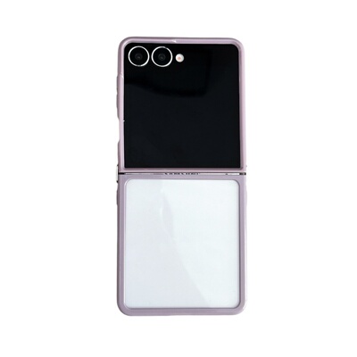 简约奶油色撞色边框适用三星手机