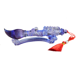 古法琉璃如意文昌笔摆件流苏挂饰中式书房装饰文运亨通吉祥工艺品